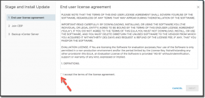 VCSA Update End User License Agreement