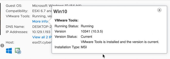 VMware Tools show as current but are not the patched version