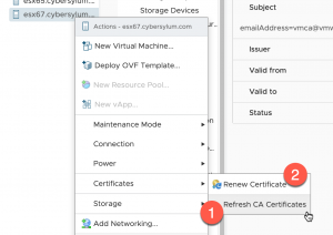 Update the certificate on the hosts