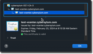 VCSA Certificate Verification