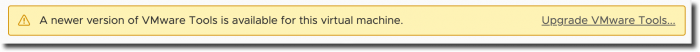 New version of VMware Tools is available
