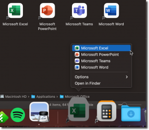 Alias Folder on Dock example - Office