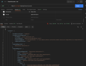 Postman API Prototyping for Cloud Accounts